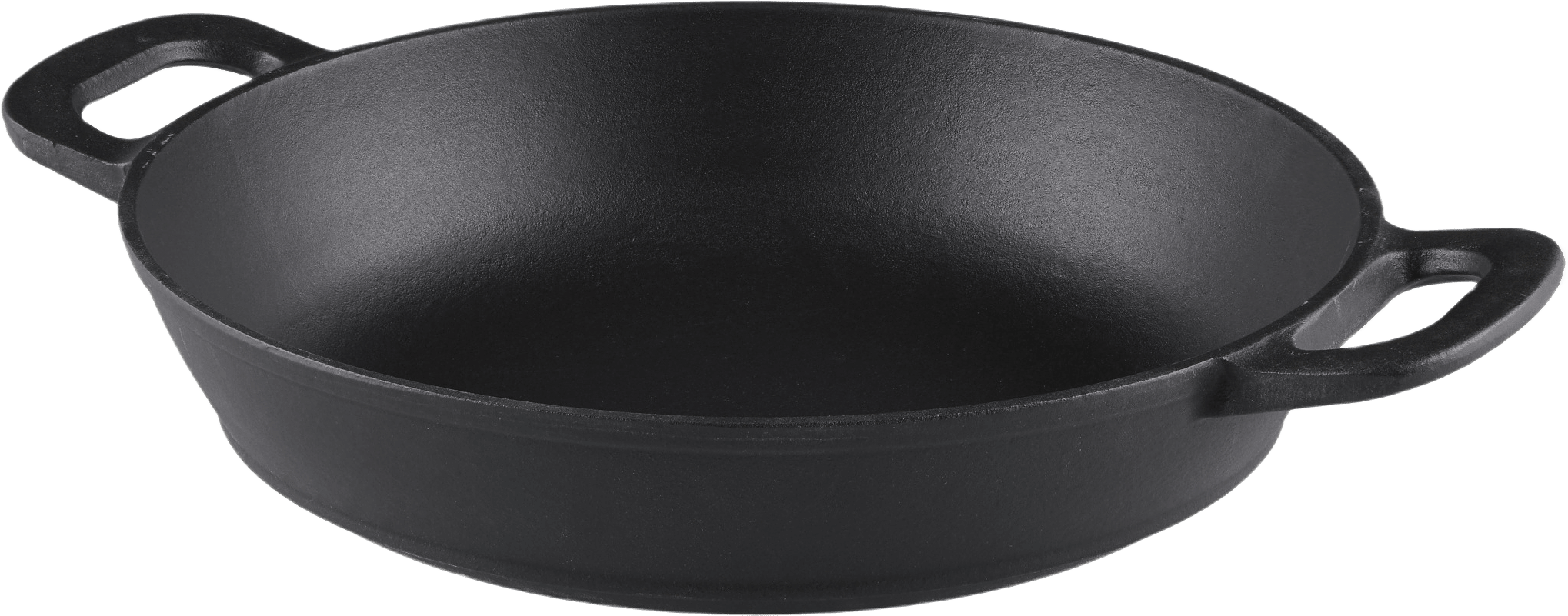 Wokpanna i gjutjärn Multigrill 30 Cm, från Mustang, i färgen svart.