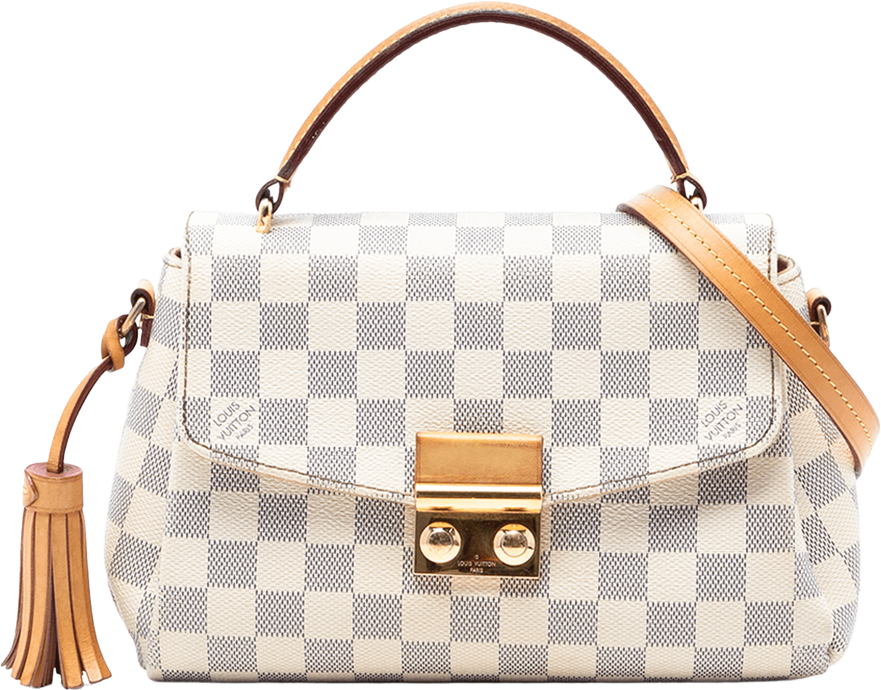 Louis Vuitton Damier Azur Croisette, från Luxclusif, i färgen white.