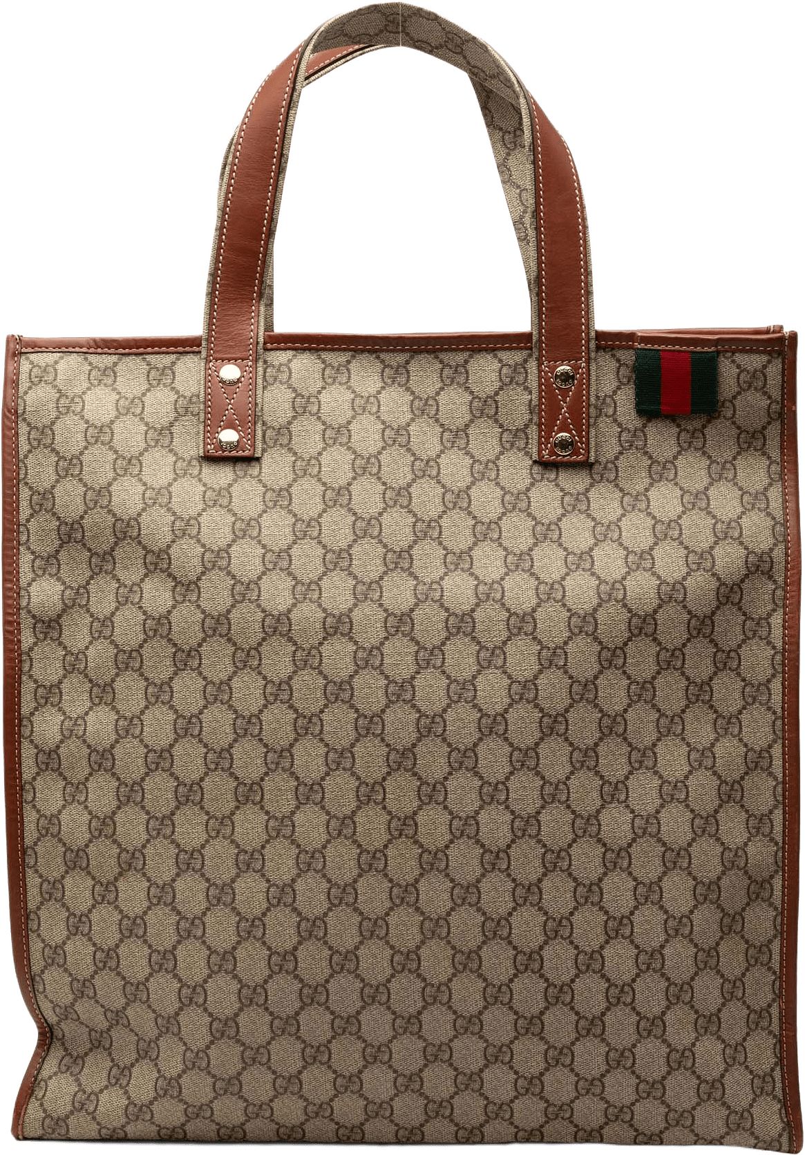 Gucci Gg Supreme Web Tote, från Luxclusif, i färgen beige.