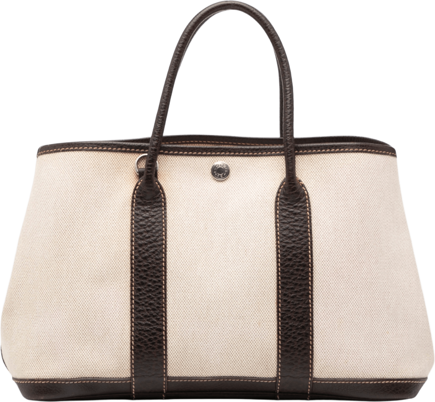 Hermès Toile And Negonda Garden Party 30, från Luxclusif, i färgen beige.