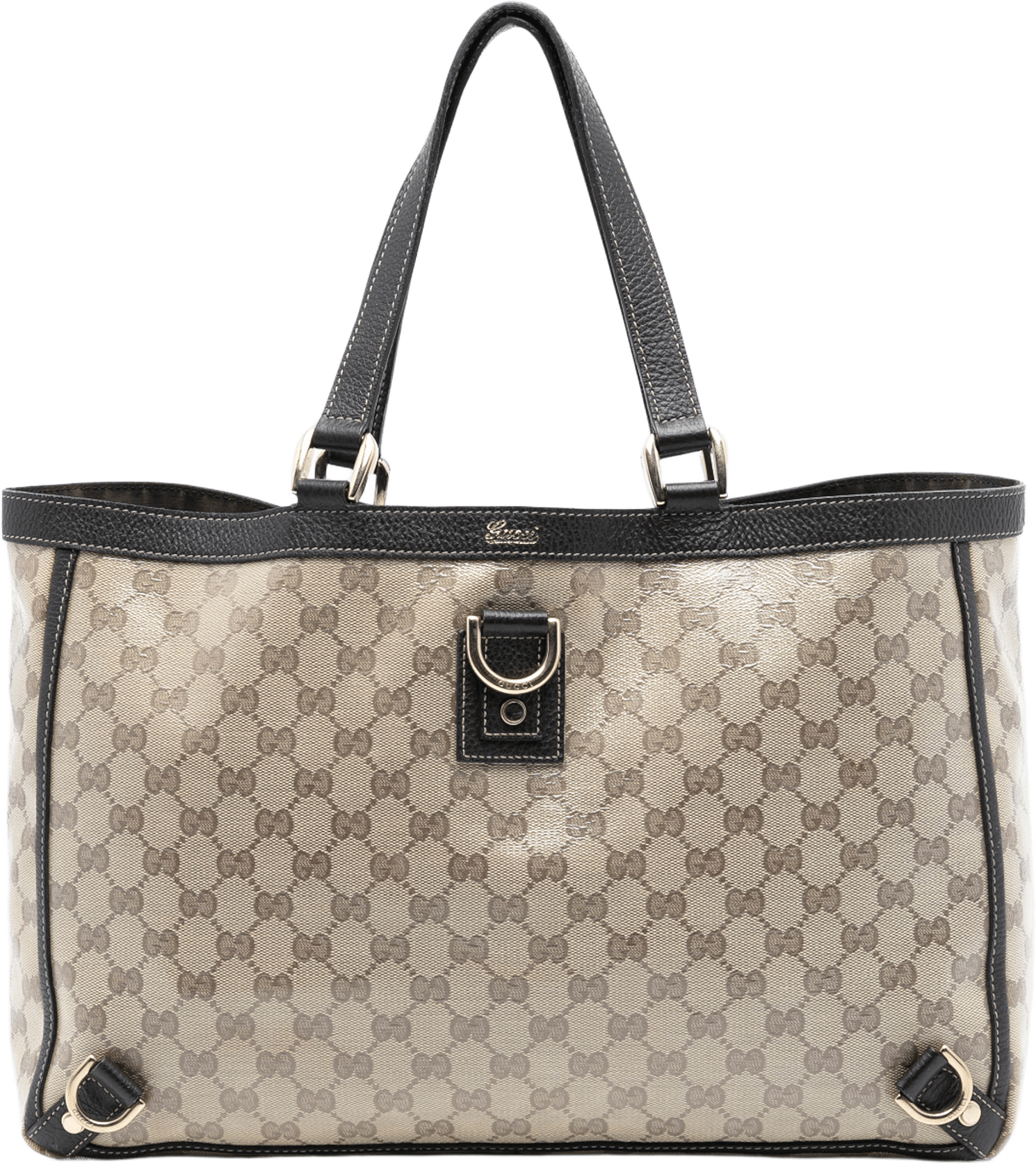 Gucci Gg Crystal Abbey D Ring Tote, från Luxclusif, i färgen beige.