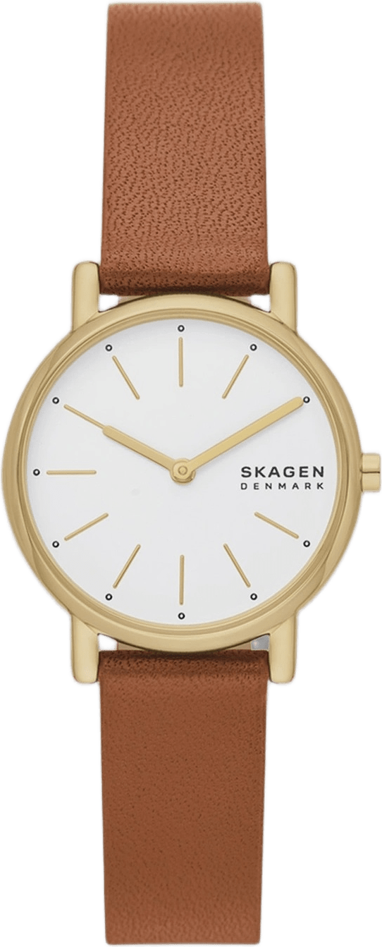 Skagen Signatur Dam, Vit/guld, Läderband - Skw3121, från Skagen, i färgen 1.