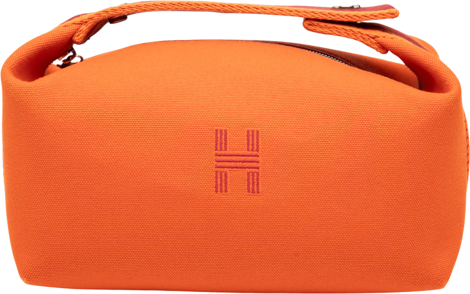 Hermès Small Canvas Bride A Brac Case, från Luxclusif, i färgen dark orange.