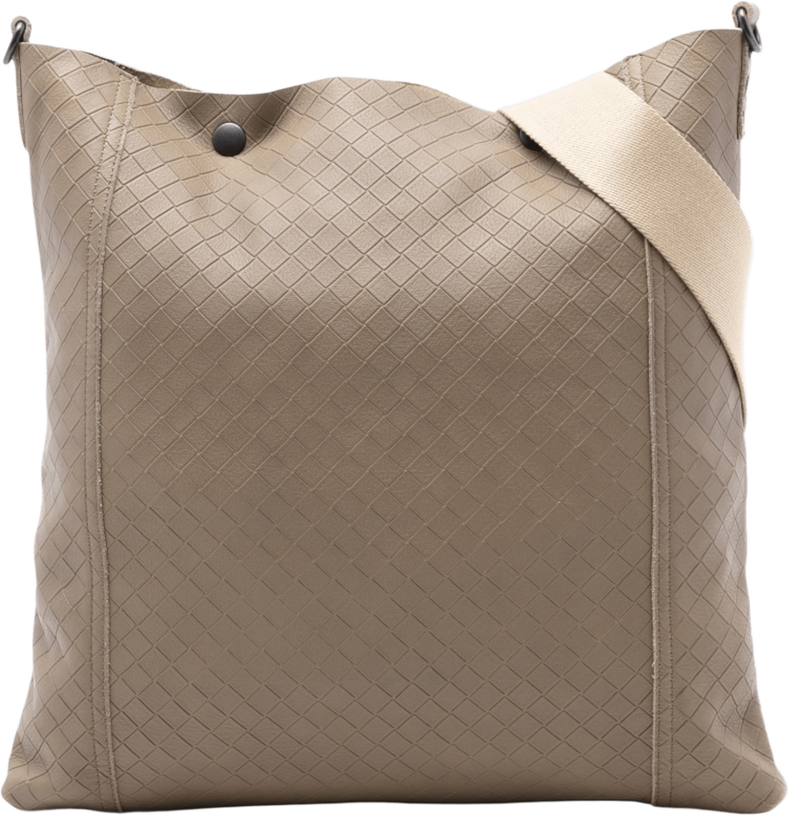 Bottega Veneta Leather Intrecciomirage Crossbody, från Luxclusif, i färgen beige.