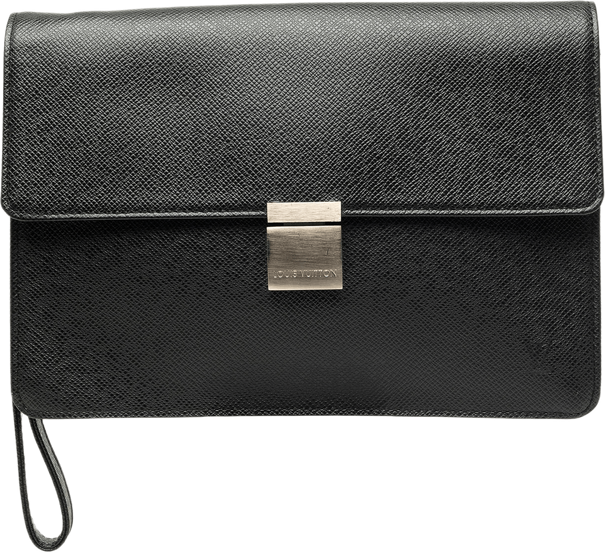Louis Vuitton Taiga Selenga, från Luxclusif, i färgen svart.