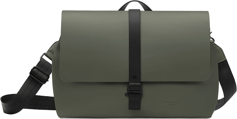 Spläsh Crossbody Large 14", från Gaston Luga, i färgen olive.