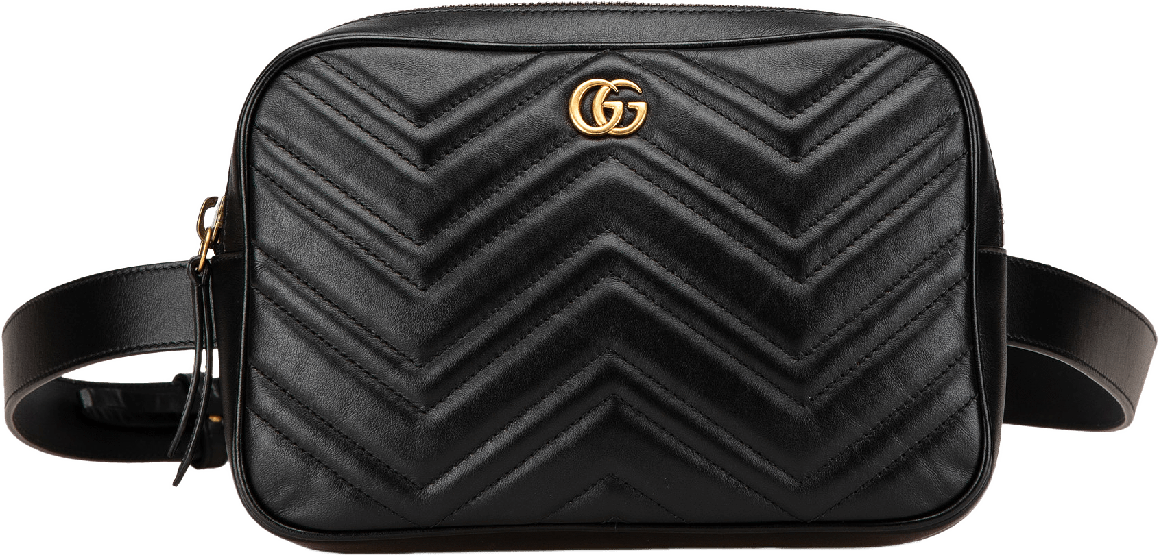 Gucci Gg Marmont Square Leather Matelasse Belt Bag