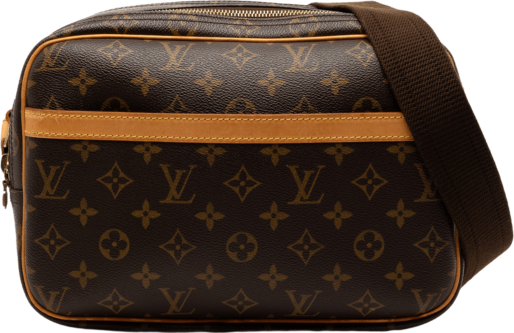 Louis Vuitton Monogram Reporter Pm, från Luxclusif, i färgen brown.