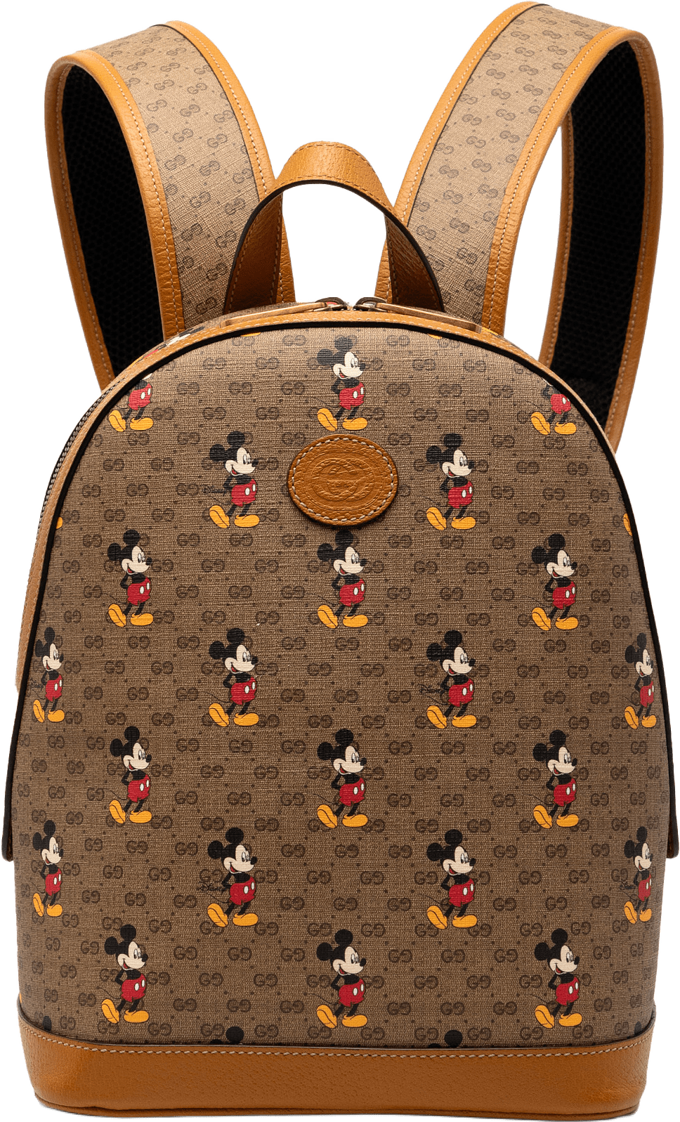 Gucci Disney Small Micro Gg Supreme Mickey Mouse Dome Backpack, från Luxclusif, i färgen light brown.