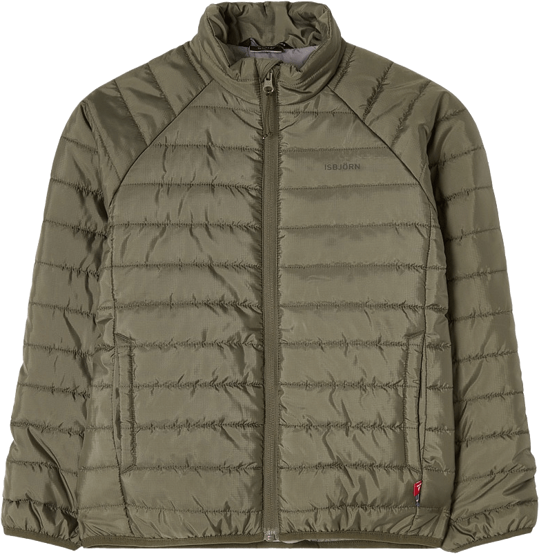 Air Jacket Teens, från ISBJÖRN of Sweden, i färgen moss.