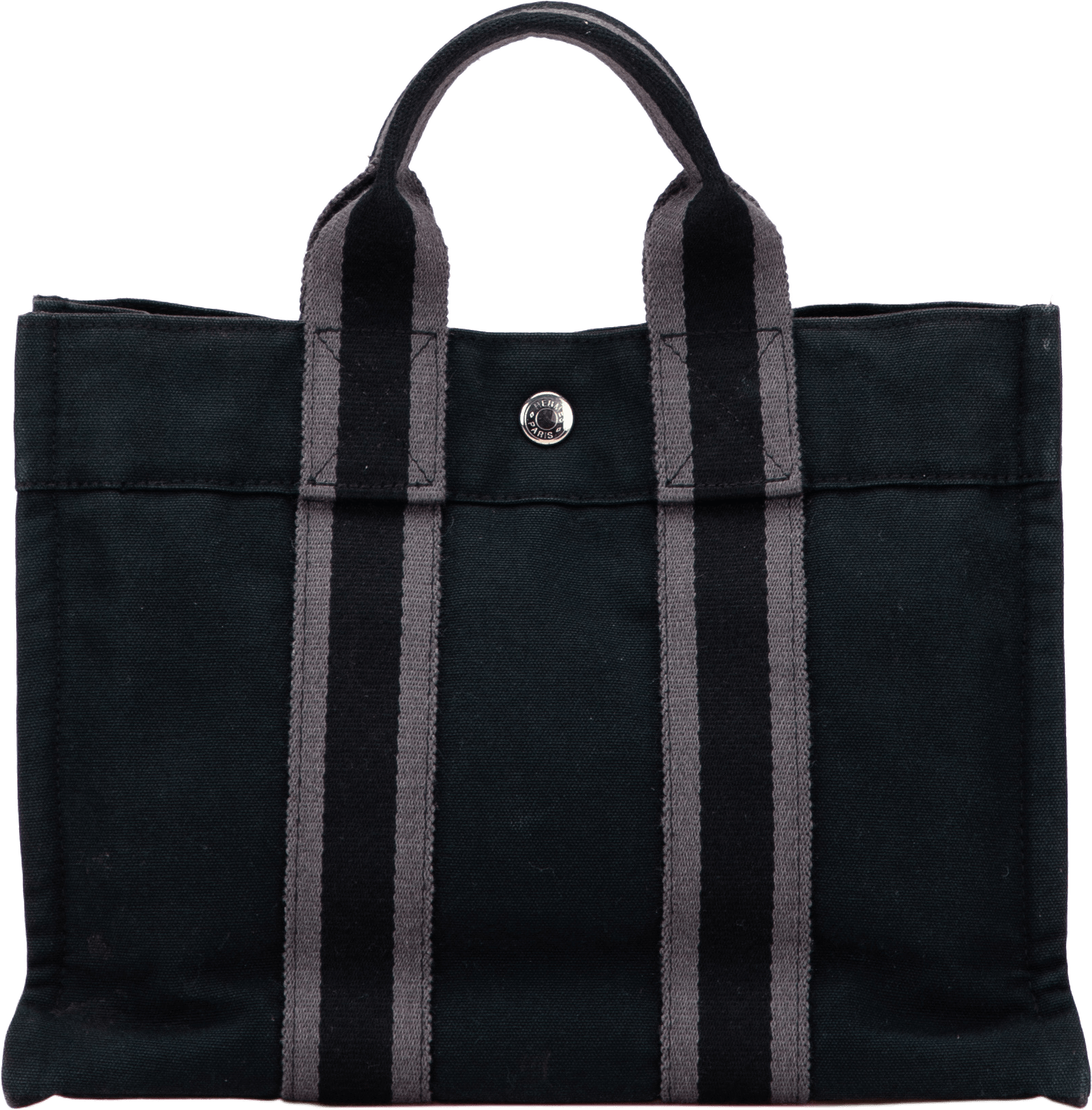 Hermès Canvas Fourre Tout Pm, från Luxclusif, i färgen black.