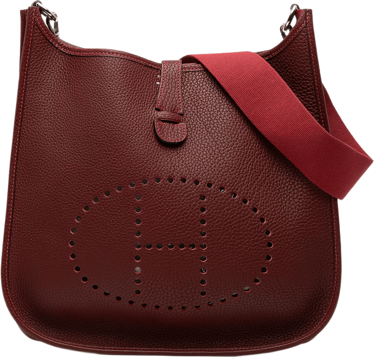 Hermès Togo Evelyne I 33, från Luxclusif, i färgen röd.
