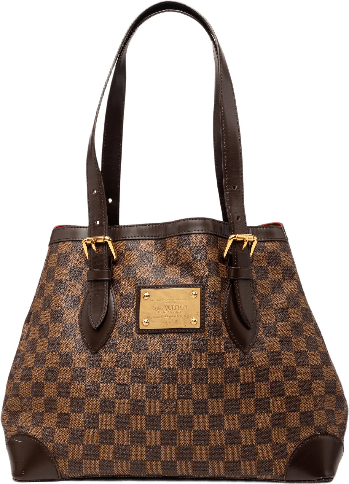 Louis Vuitton Damier Ebene Hampstead Mm, från Luxclusif, i färgen brown.