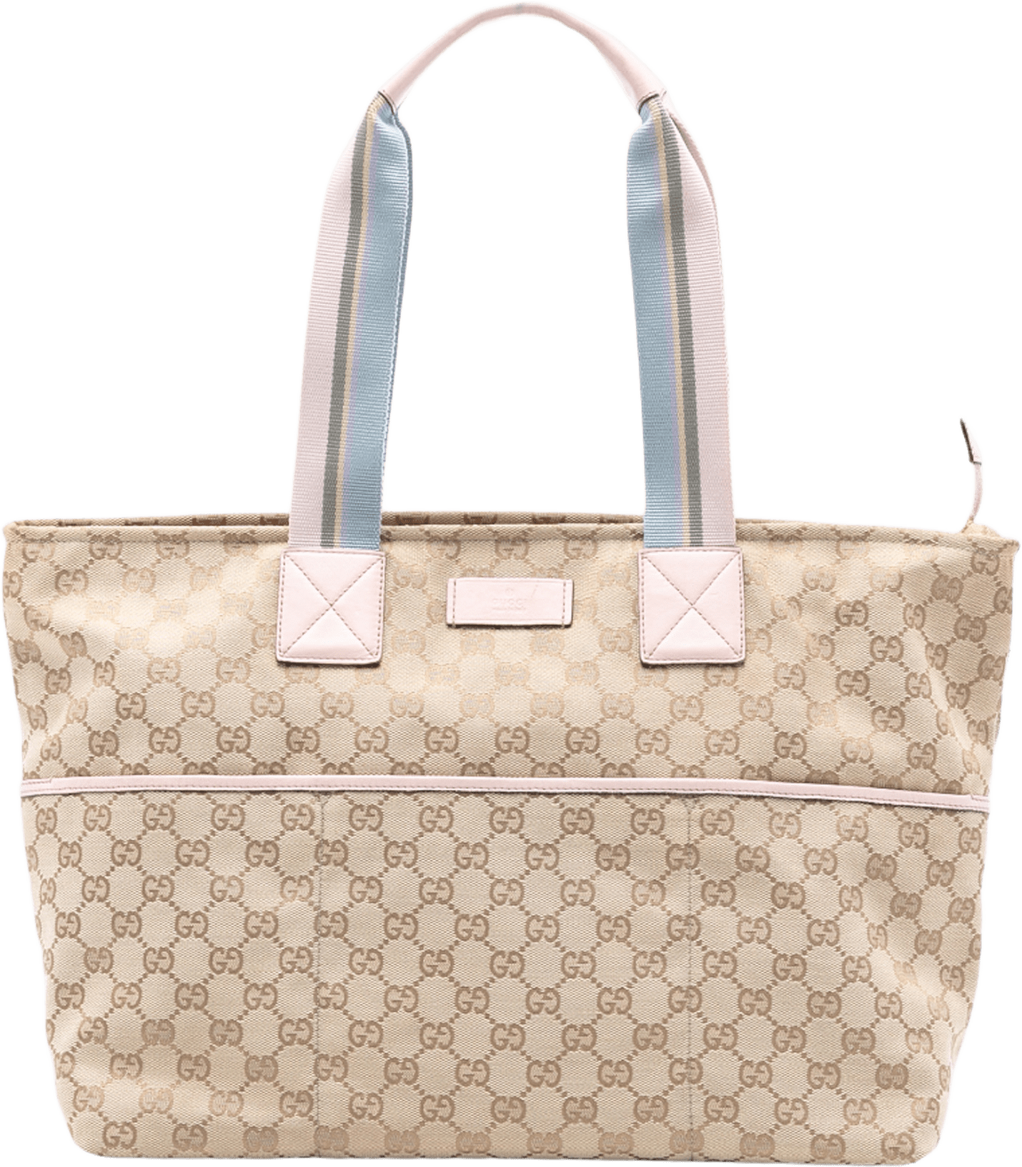 Gucci Gg Canvas Web Tote, från Luxclusif, i färgen beige.