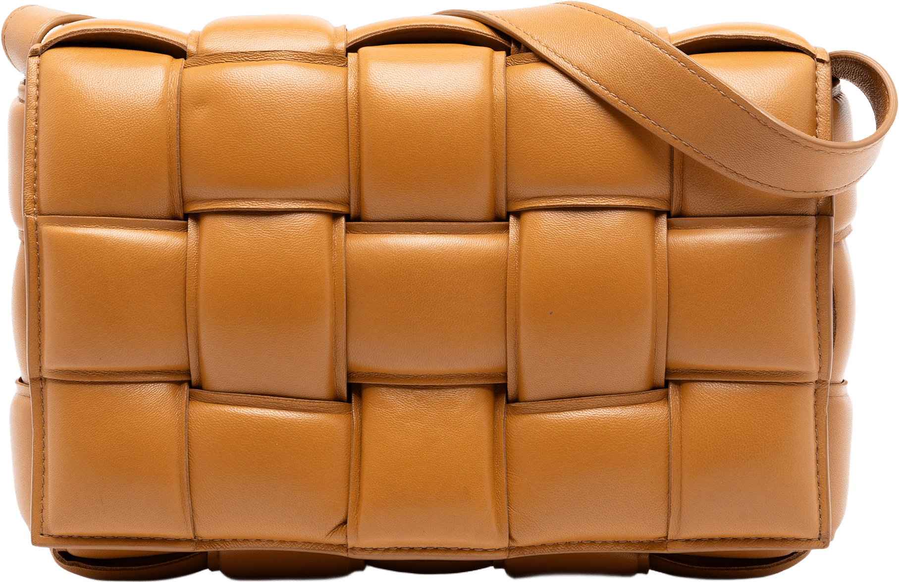 Bottega Veneta Nappa Intrecciato Padded Cassette Crossbody, från Luxclusif, i färgen brown.