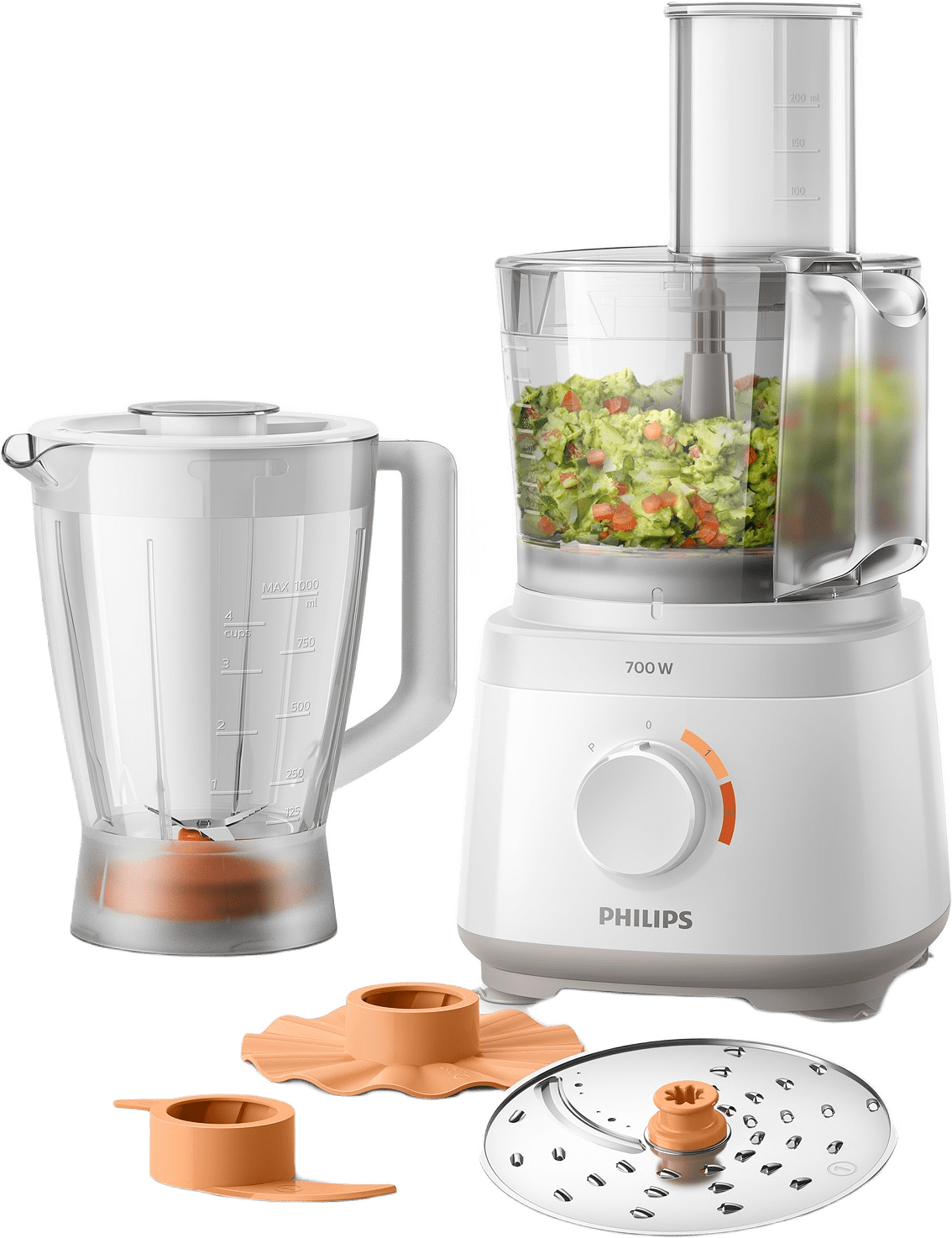 Matberedare Hr7320/00 Daily 700w, från Philips, i färgen vit.