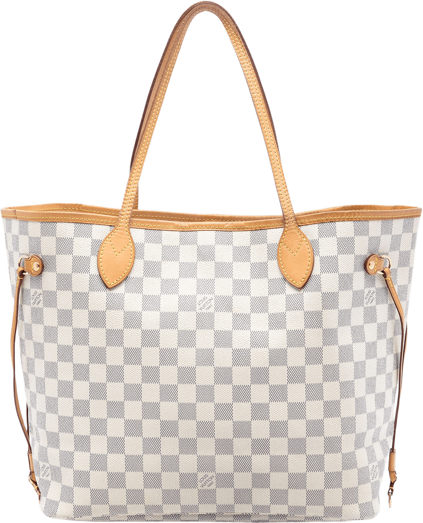 Louis Vuitton Damier Azur Neverfull Mm, från Luxclusif, i färgen white.