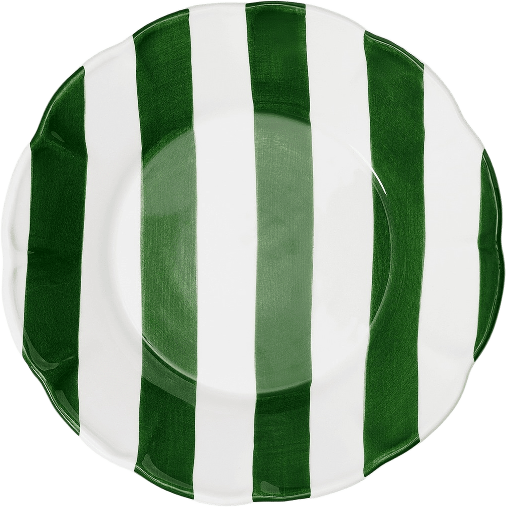 Stripe Tallrik - 28 Cm, från Pick A Poppy, i färgen green.