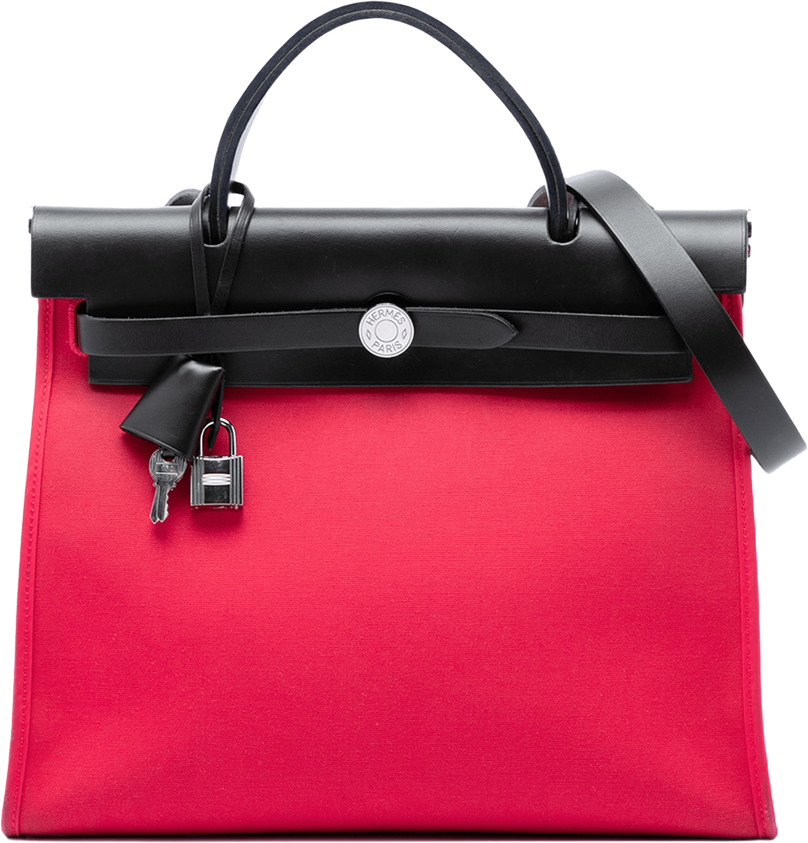 Hermès Toile Herbag Zip 31, från Luxclusif, i färgen rosa.