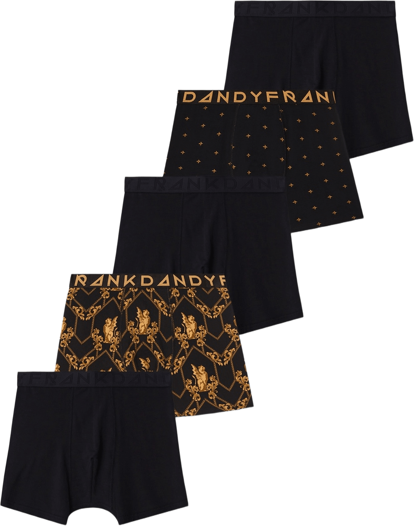 5-pack Gold Fever Boxer, från Frank Dandy, i färgen black.