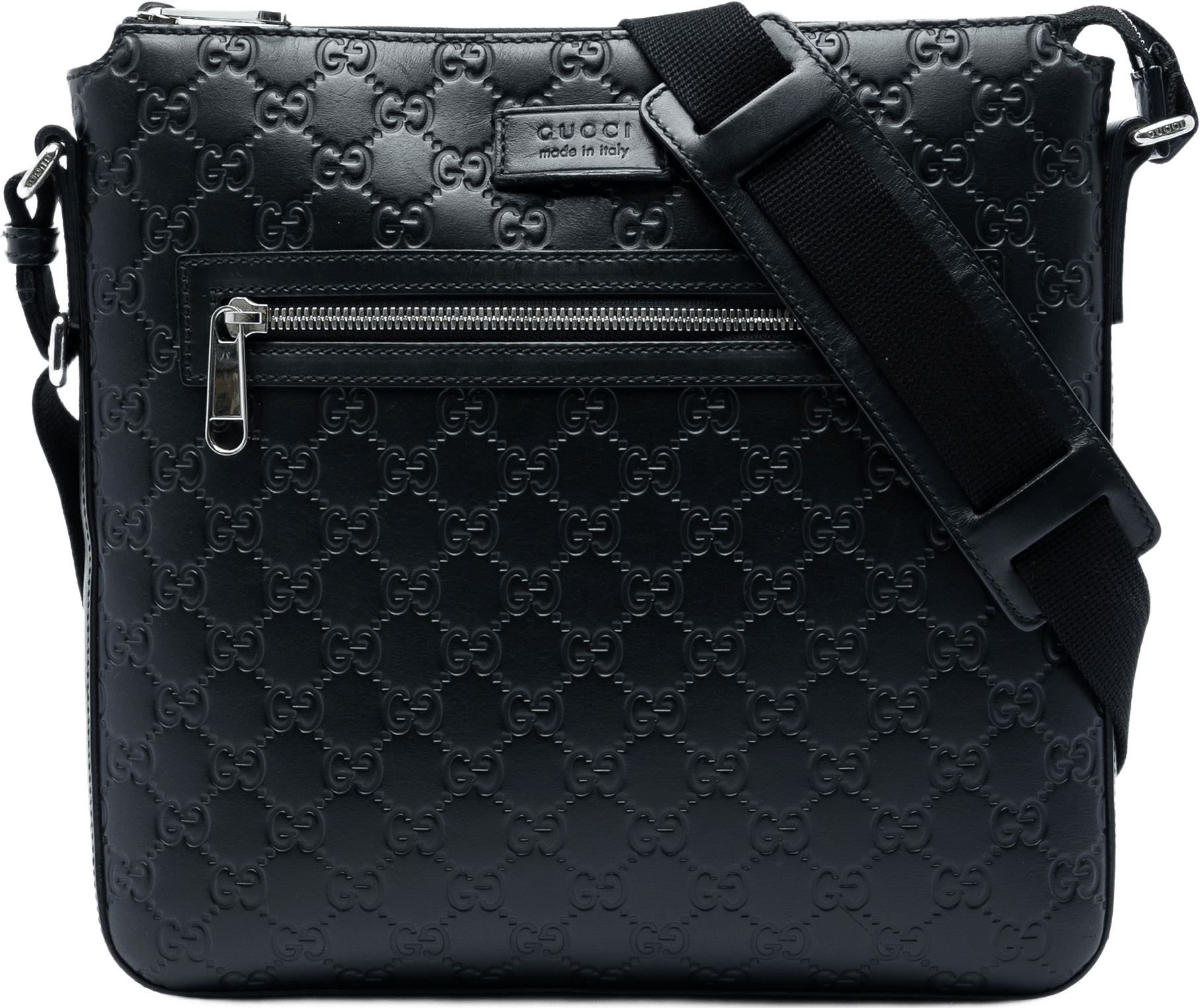 Gucci Guccissima Crossbody, från Luxclusif, i färgen svart.