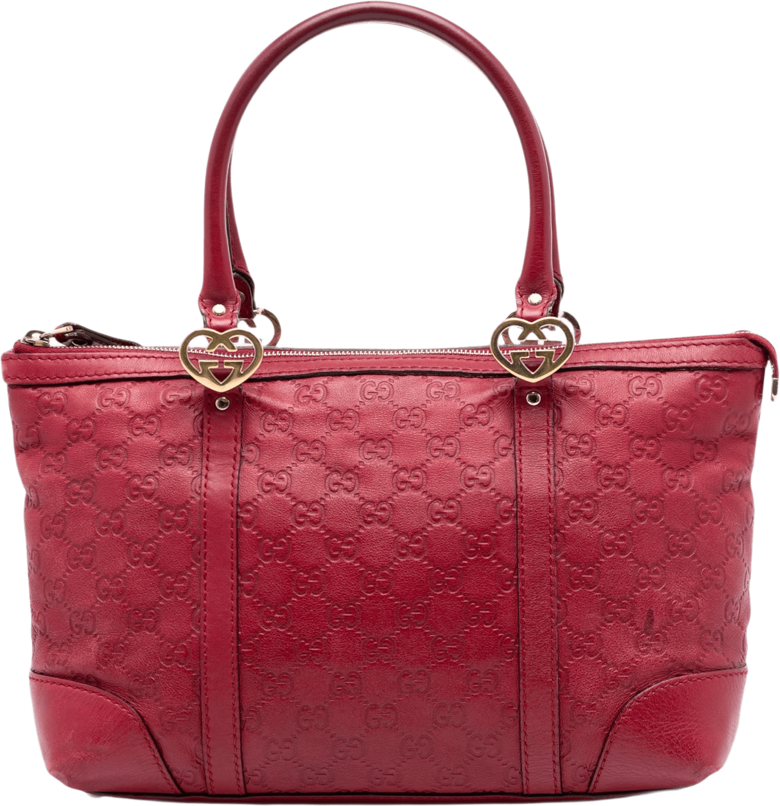 Gucci Guccissima Lovely Tote, från Luxclusif, i färgen röd.