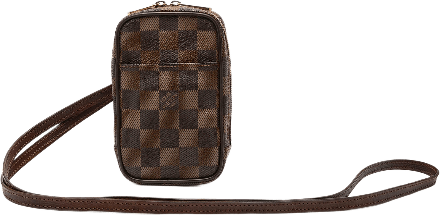 Louis Vuitton Damier Ebene Etui Okapi Gm, från Luxclusif, i färgen brun.