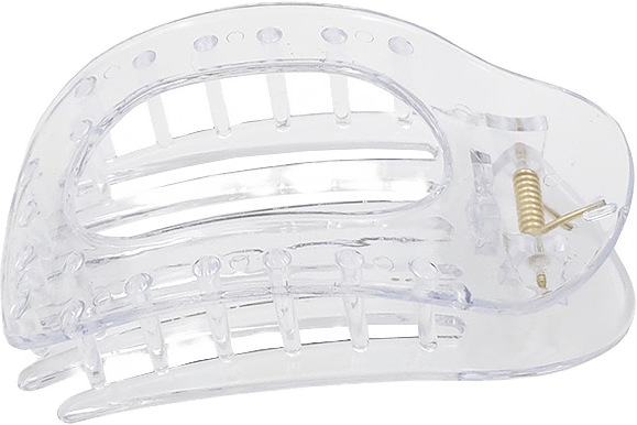Oval Hårklämma Transparent 9,5cm, från Complement, i färgen transparent.
