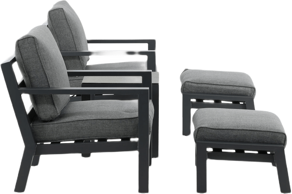 Barcelona Loungegrupp, från Venture Home, i färgen black.