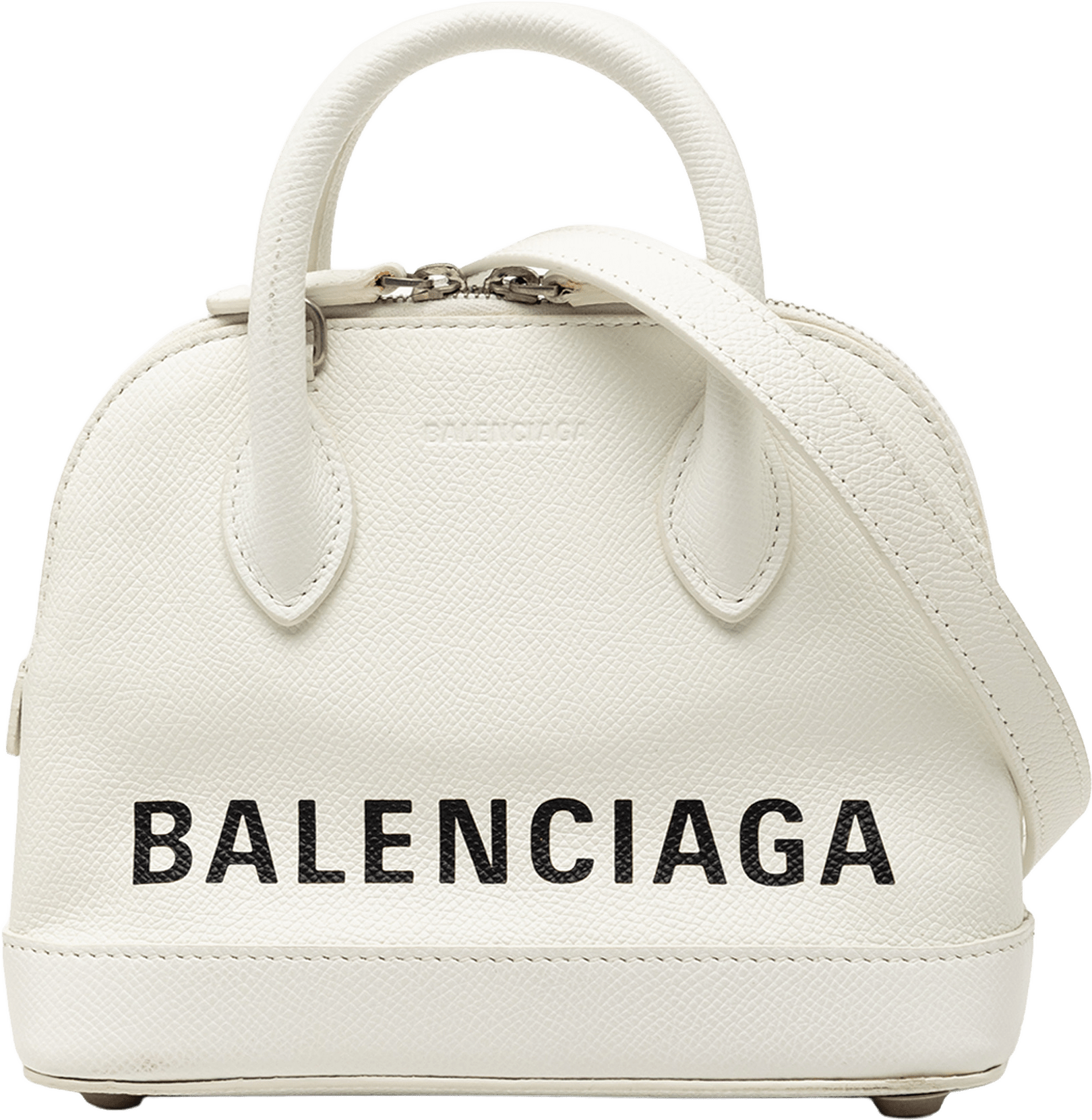 Balenciaga Xxs Calfskin Ville Top Handle Bag, från Luxclusif, i färgen white.