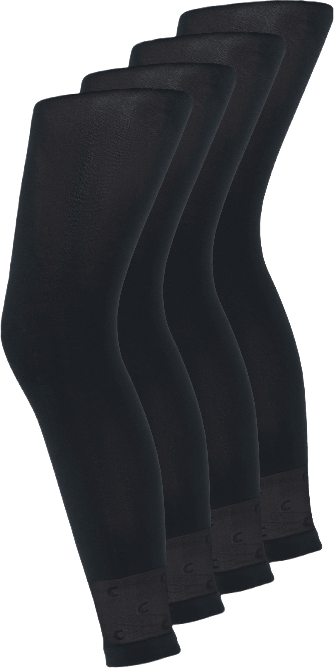 3/4 Leggings | Mikrofiber | 4-pack | 60 Denier | Svart