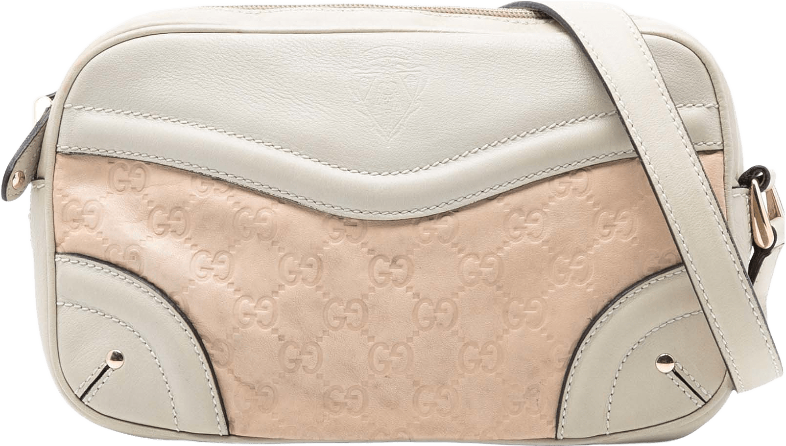 Gucci Guccissima Crest Shoulder Bag, från Luxclusif, i färgen light pink.