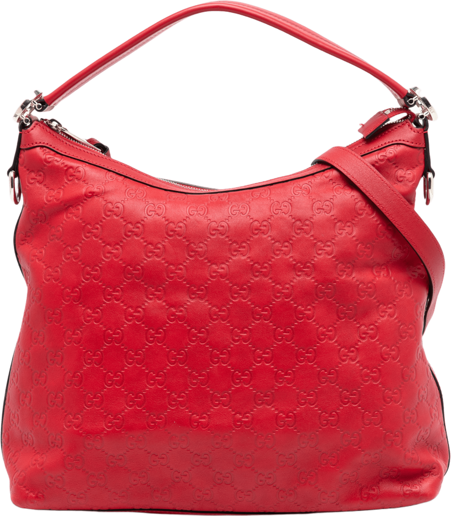 Gucci Small Guccissima Miss Gg Satchel, från Luxclusif, i färgen red.