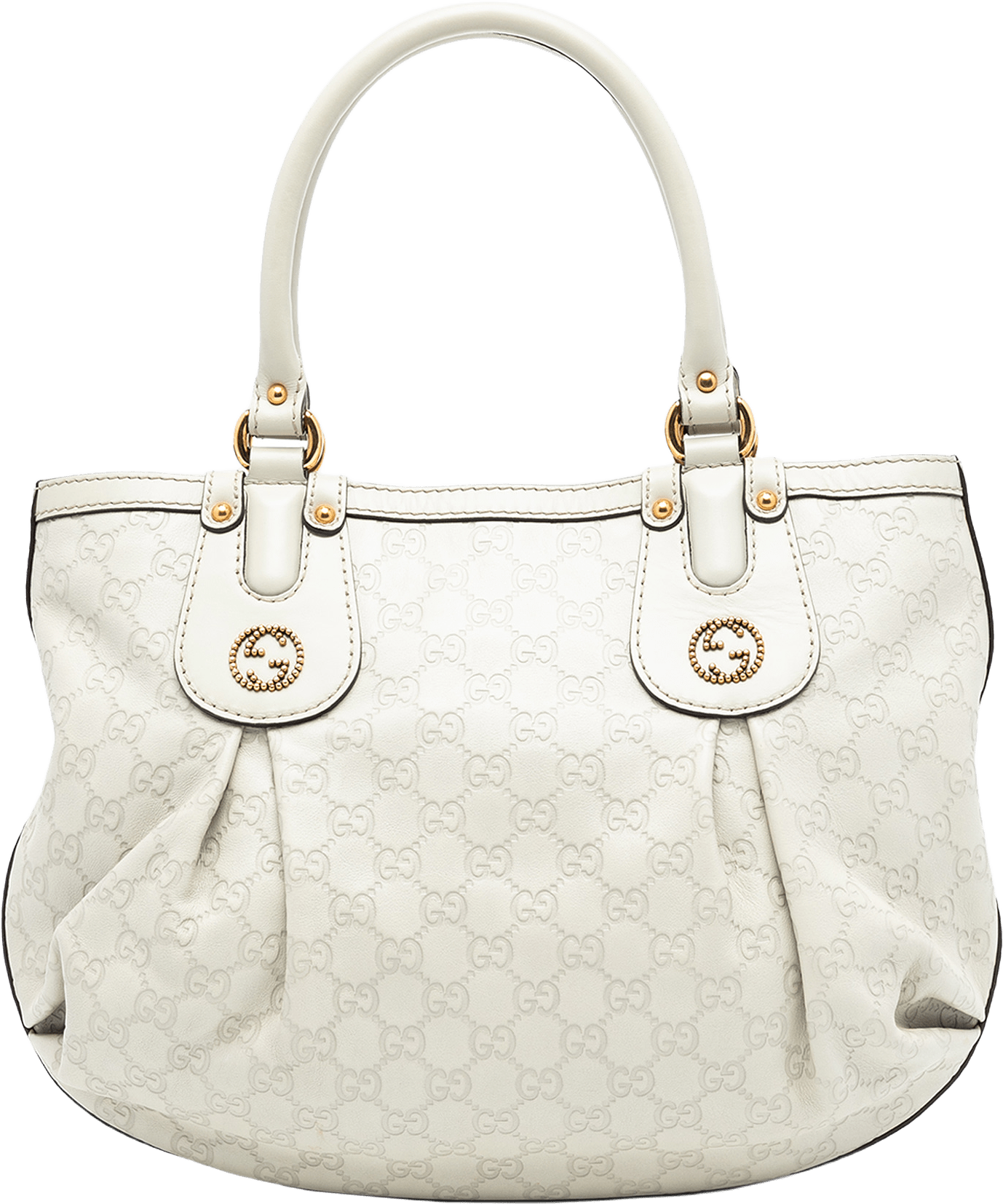 Gucci Guccissima Scarlett Tote, från Luxclusif, i färgen white.