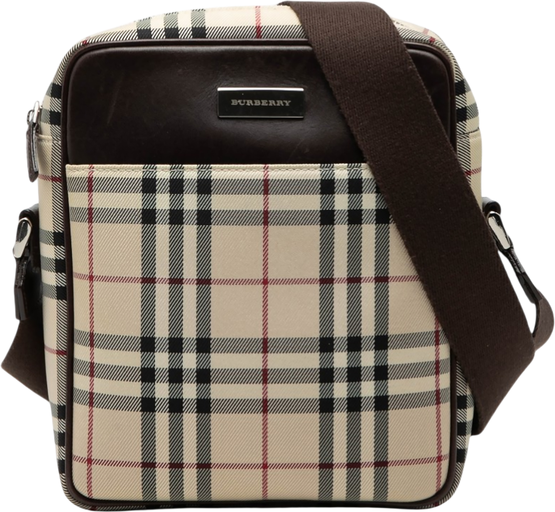 Burberry House Check Canvas Crossbody, från Luxclusif, i färgen beige.