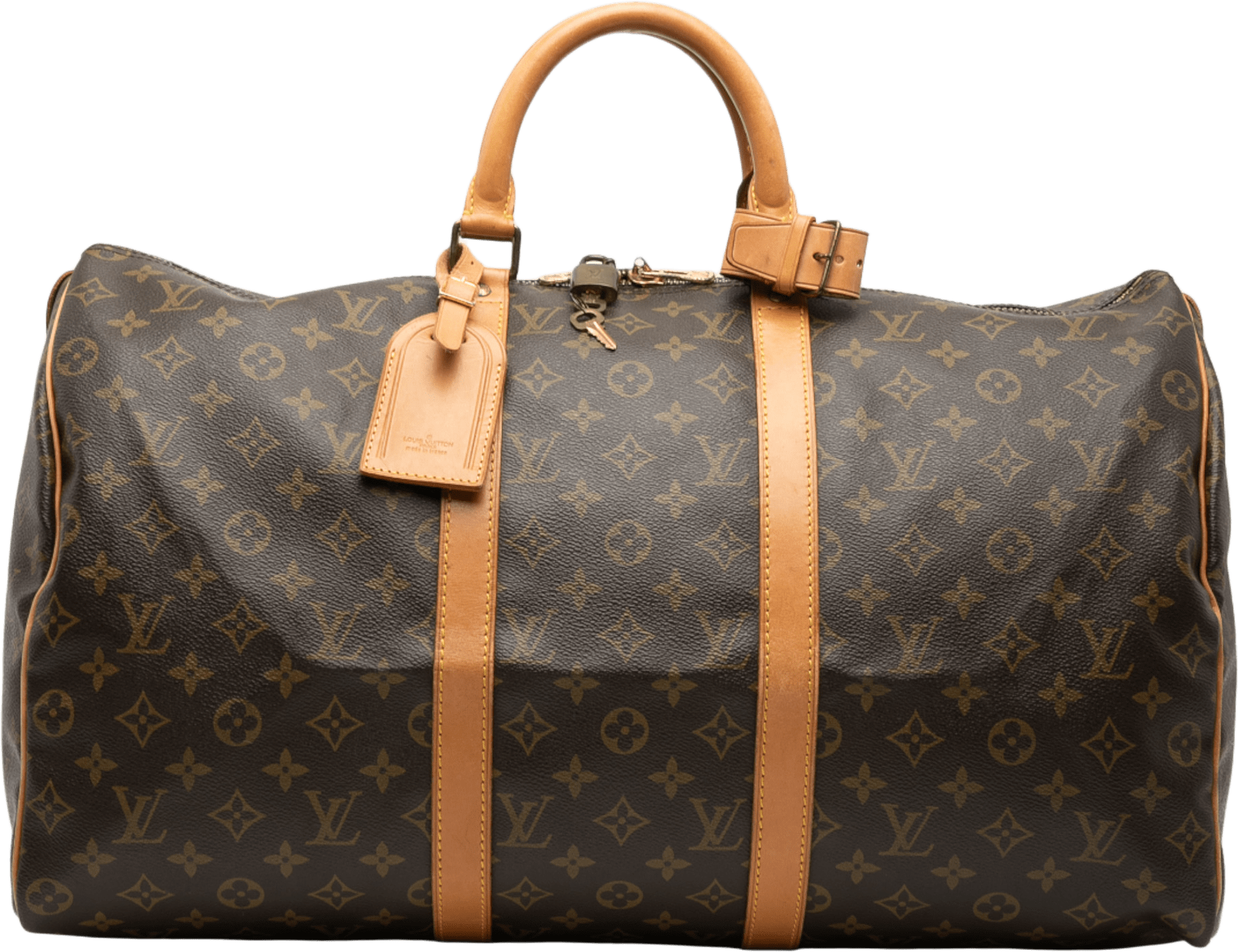 Louis Vuitton Monogram Keepall 50, från Luxclusif, i färgen brown.