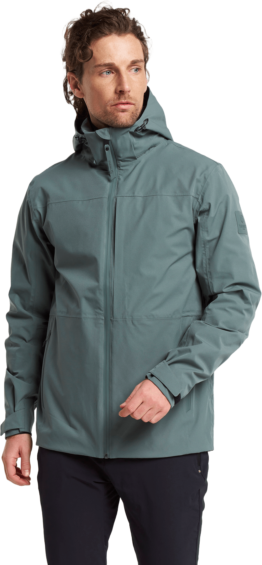 Cloudburst Jacket Men, från Tenson, i färgen mörkgrön.