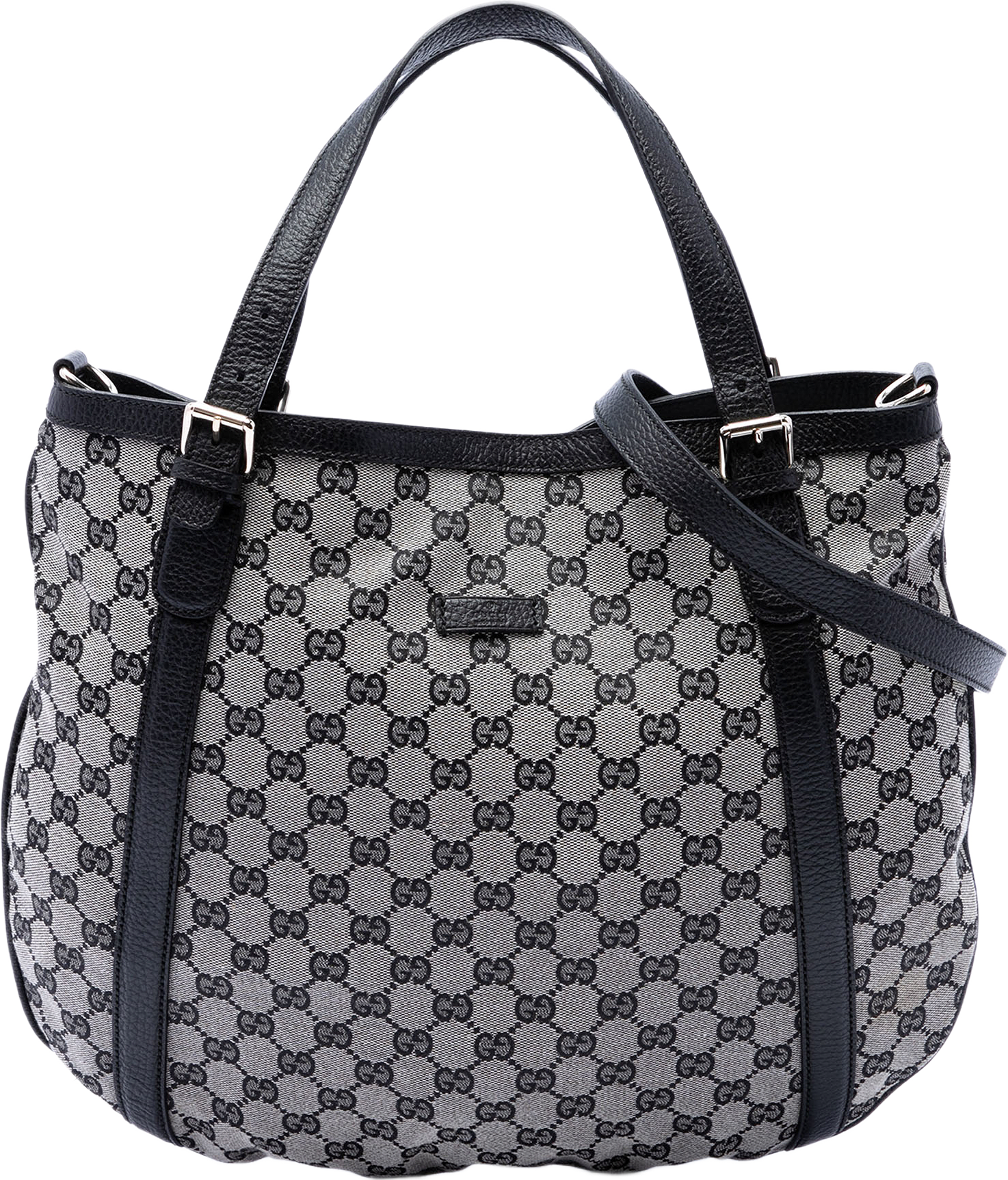 Gucci Gg Canvas Satchel, från Luxclusif, i färgen svart.