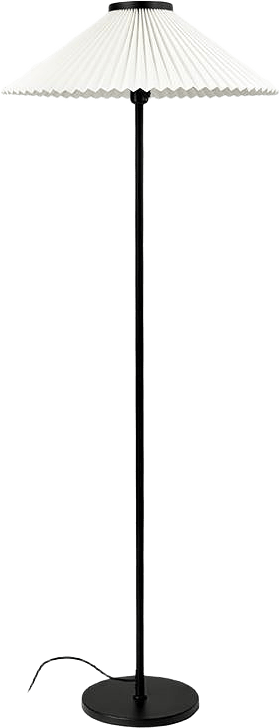 Pliss Floor Lamp, från Dyberg Larsen, i färgen black/ off-white.