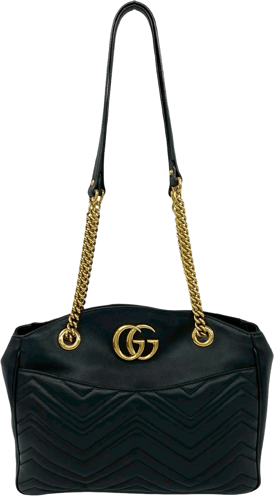 Gucci Medium Gg Marmont Matelasse Leather Chain Shoulder Bag, från Luxclusif, i färgen black.