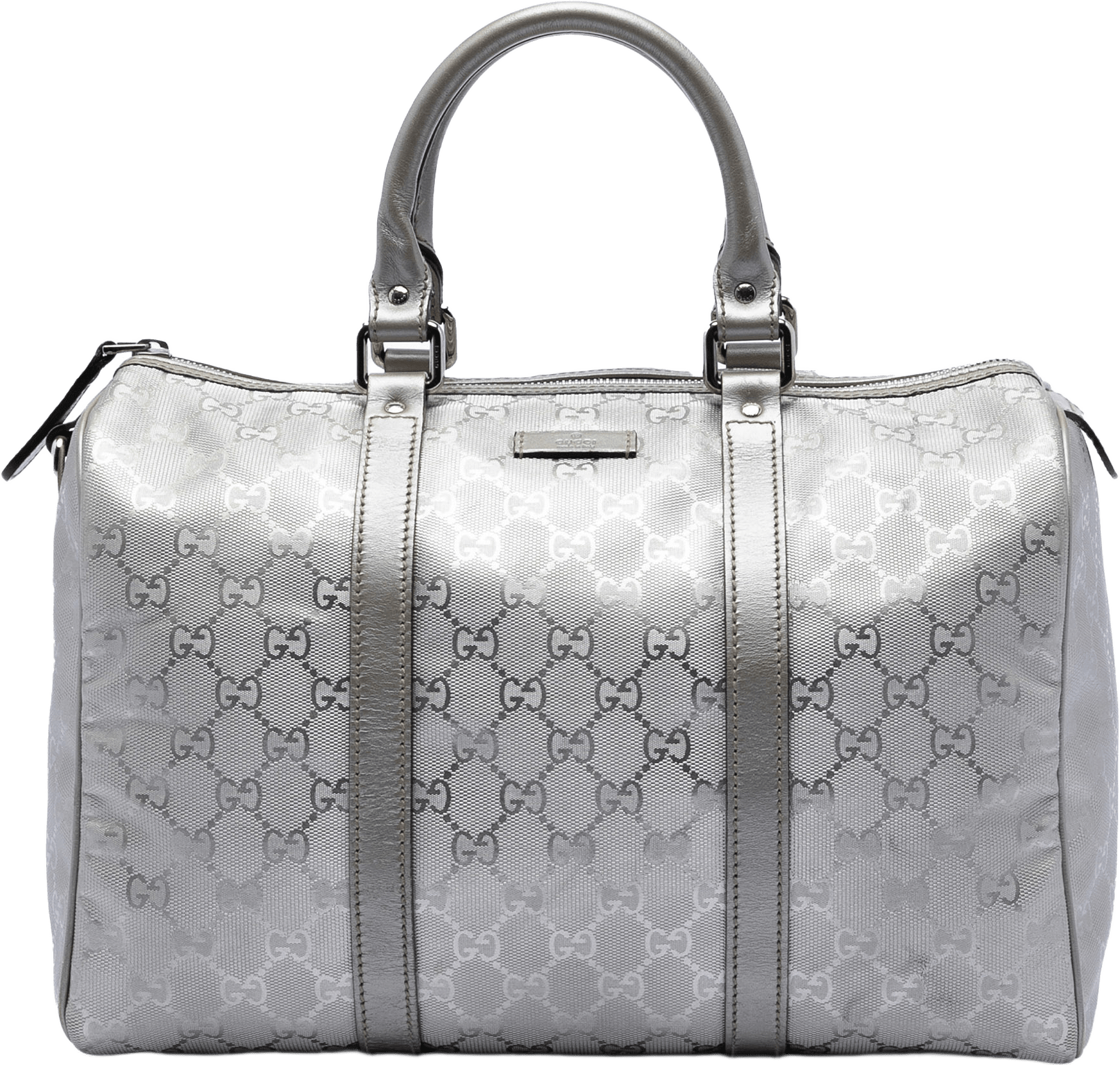 Gucci Medium Gg Imprime Joy Boston Bag, från Luxclusif, i färgen silver.