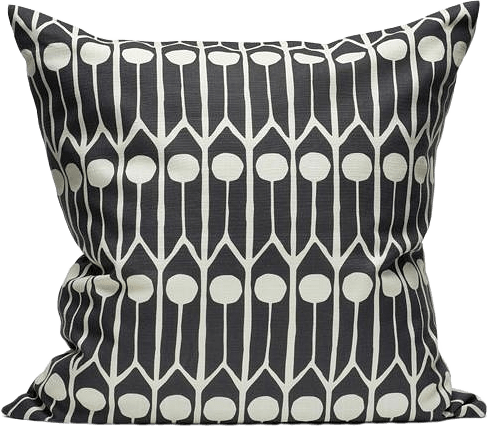 Kuddfodral Feathers 50x50cm Svart/vit, från Littlephant, i färgen svart/vit.