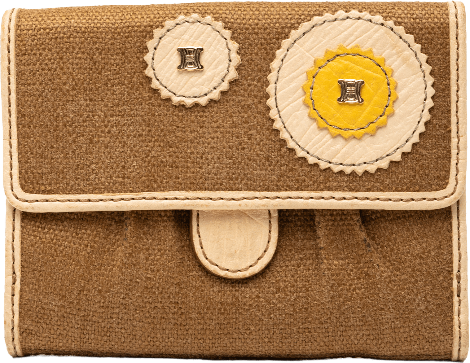 Celine Canvas Patches Wallet, från Luxclusif, i färgen brown.