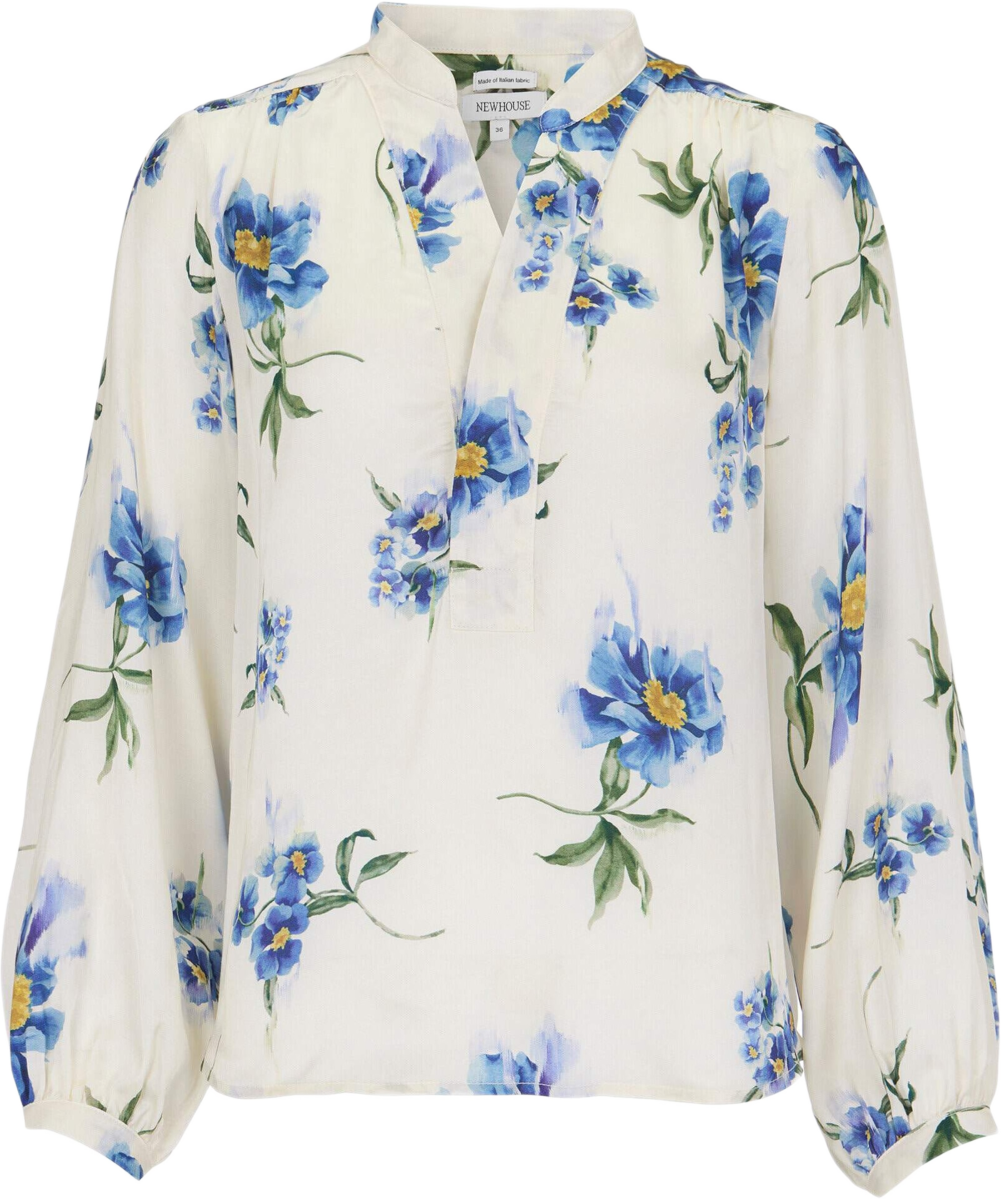 Sophia Flora Blouse, från Newhouse, i färgen krämvit.