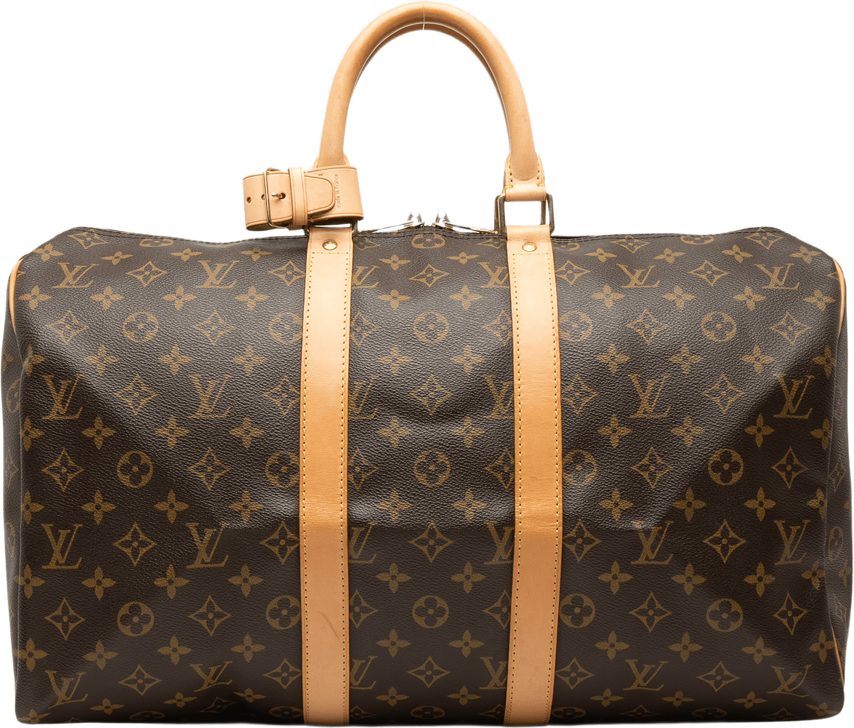 Louis Vuitton Monogram Keepall 45, från Luxclusif, i färgen brun.