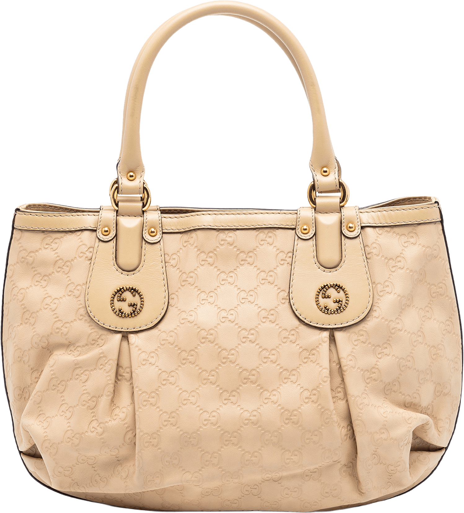 Gucci Guccissima Scarlett Tote, från Luxclusif, i färgen beige.