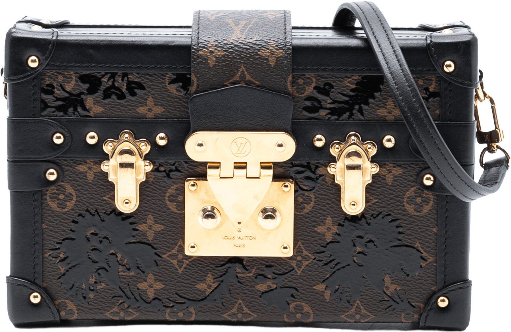 Louis Vuitton Monogram Blossom Petite Malle, från Luxclusif, i färgen brown.