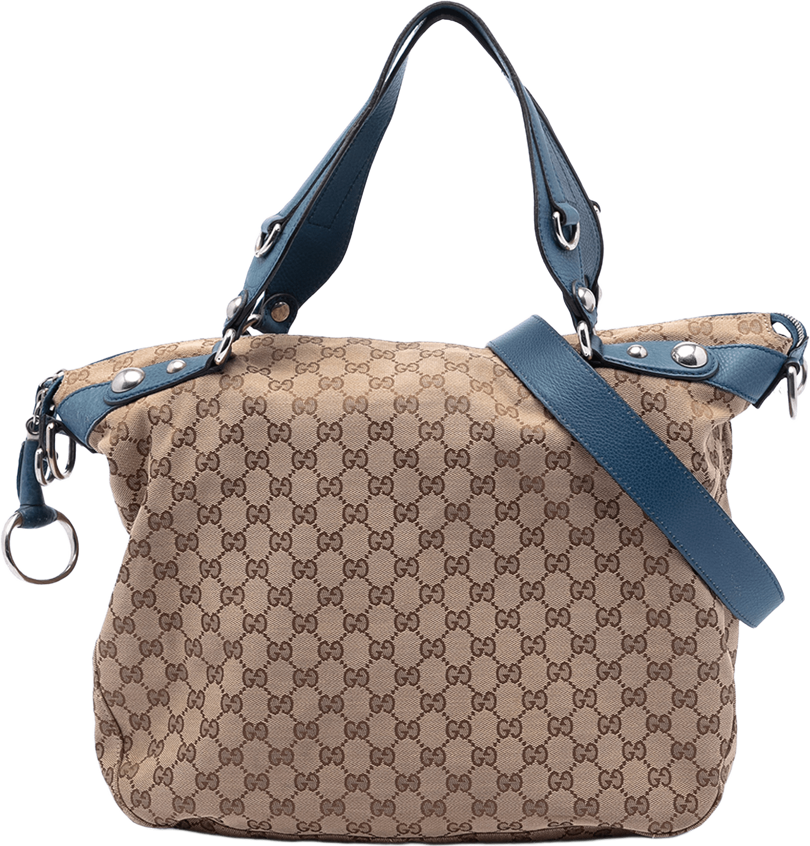 Gucci Large Gg Canvas Icon Bit Satchel, från Luxclusif, i färgen beige.