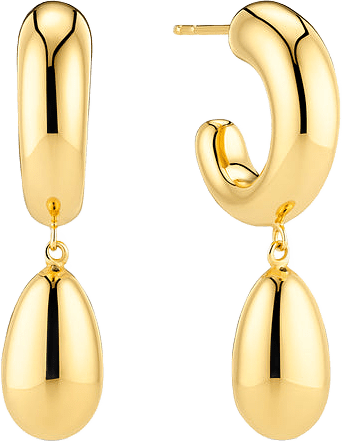 Goccia Pendolo Pianura Earrings, från Sif Jakobs Jewellery, i färgen guld.