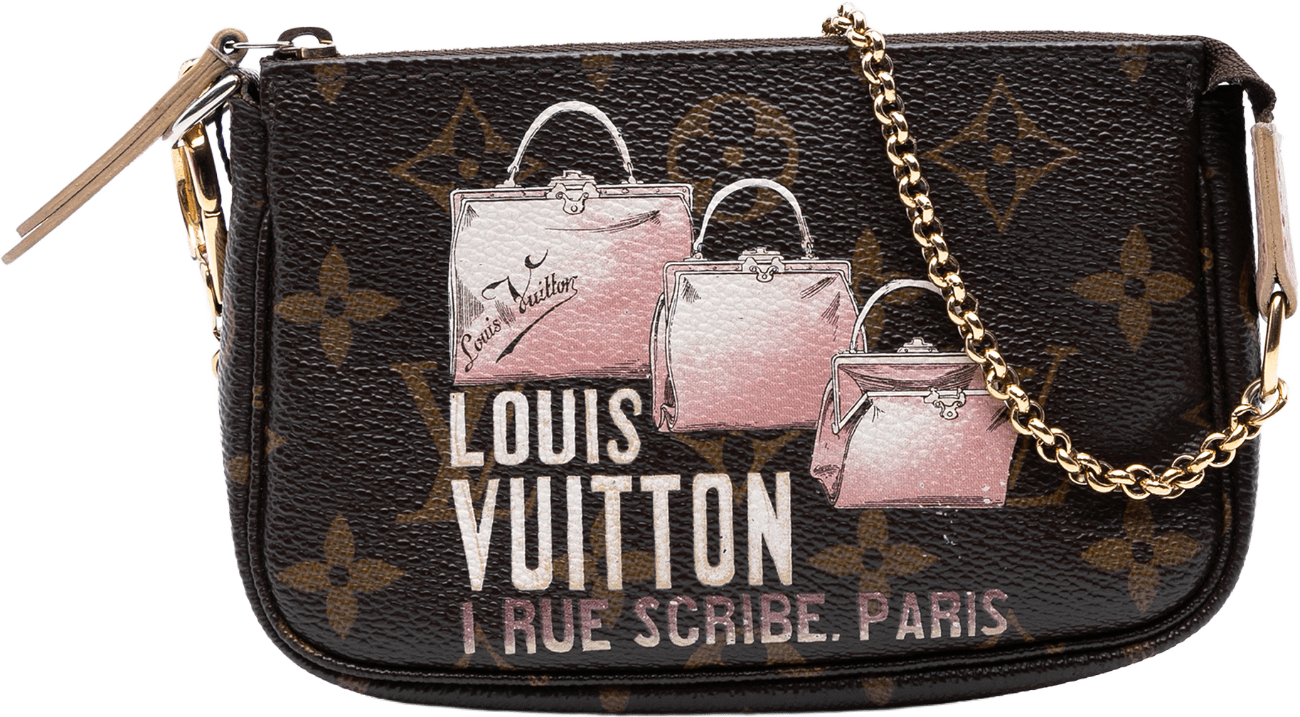 Louis Vuitton Monogram Affiche Mini Pochette Accessoires, från Luxclusif, i färgen brown.